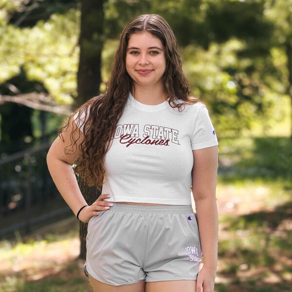 Champion Women's Iowa State Cyclones White Short Sleeve Baby Tee